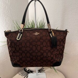 COACH Kelsey Signature Jacquard Satchel F1493 33737